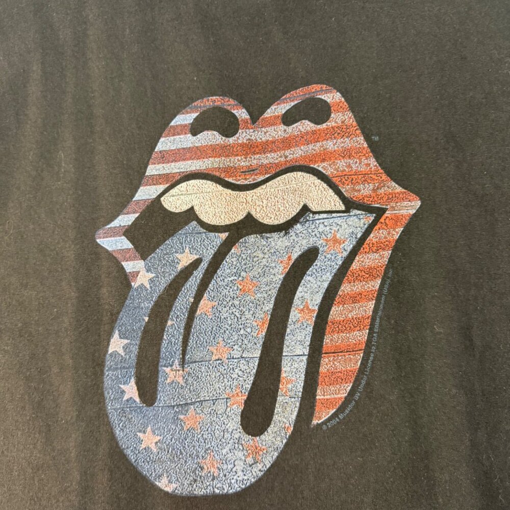Anthill Trading Size XL Distressed Flag Tongue Rockware Rolling Stones T Shirt